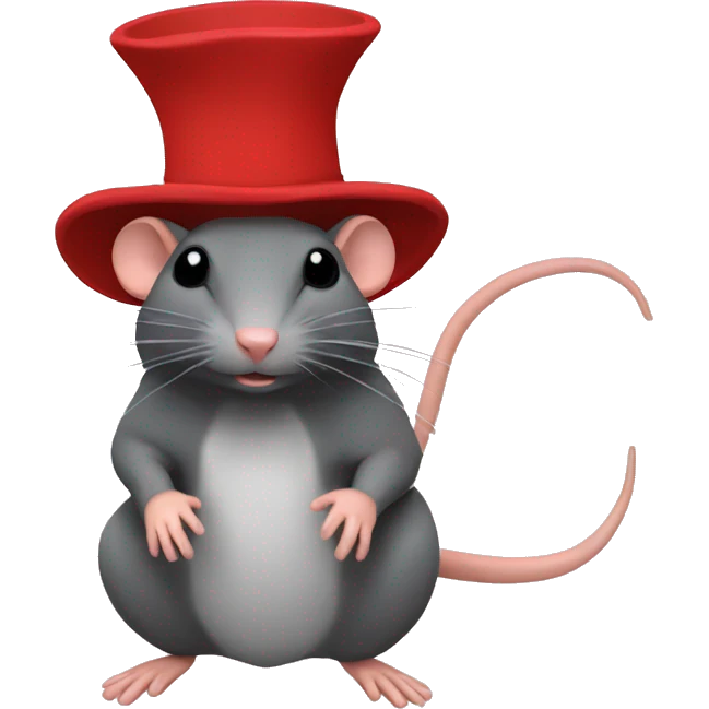 rat chapeau de noel emoji