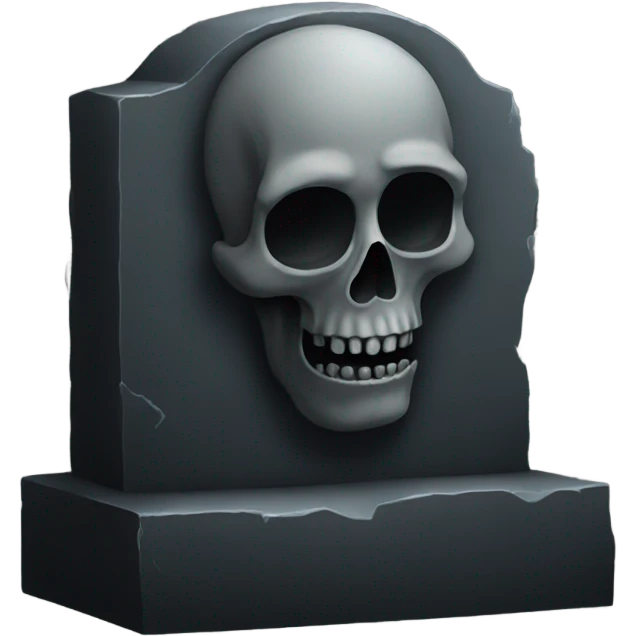 Black grave emoji