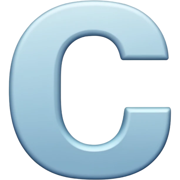 A white letter C with black background emoji