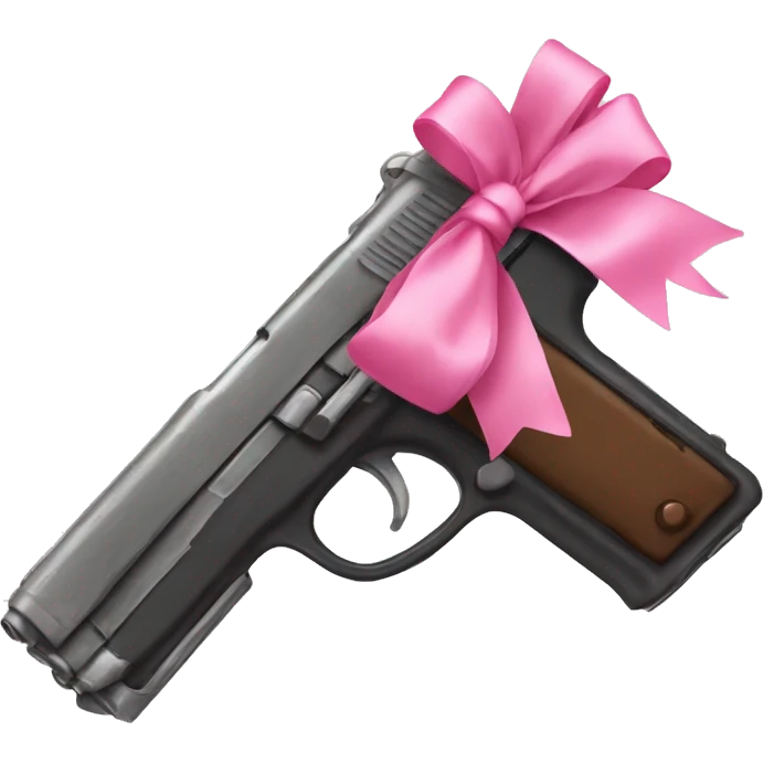 Gun with pink bow emoji