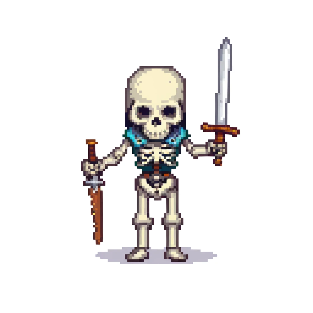 skeleton with a sword emoji