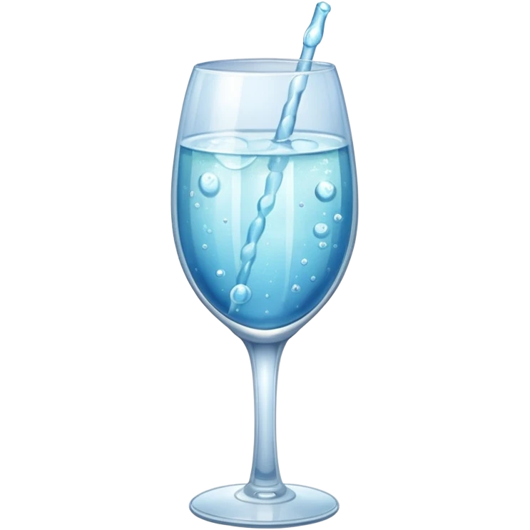 GLASS WITH FIZZ WATER WITHOUT STRAW emoji