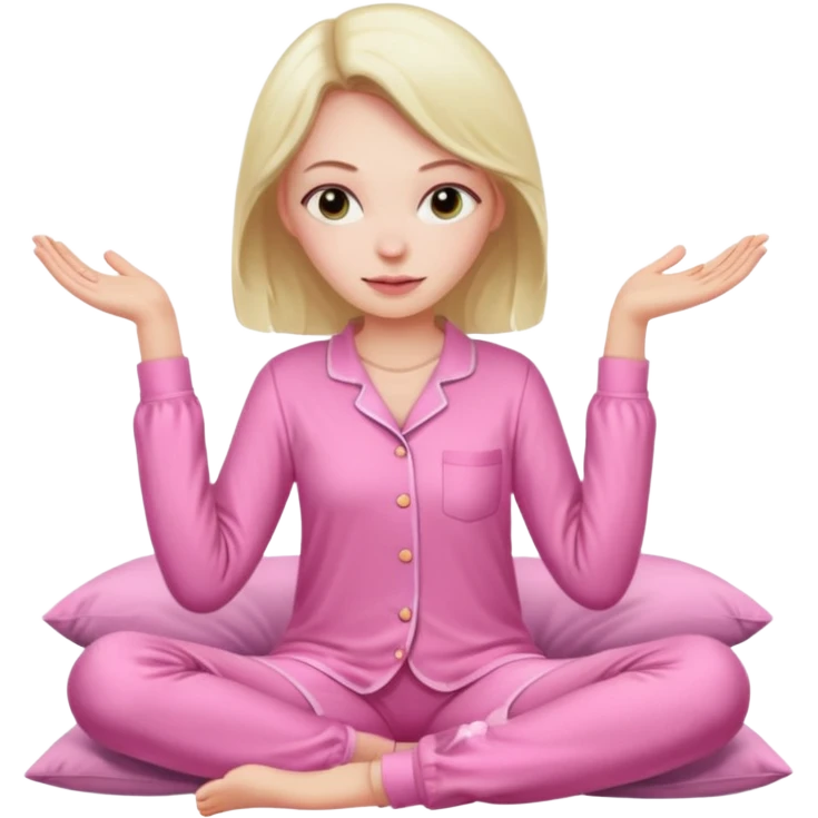 {
      "type": "human",
      "look": "pink pyjama lady, long sleeves",
    } emoji