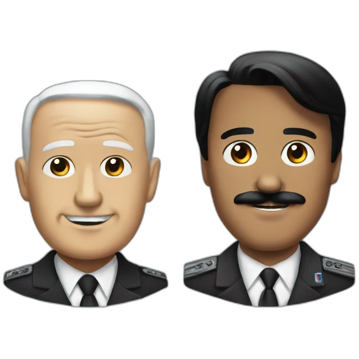 Hitler and Biden friends emoji