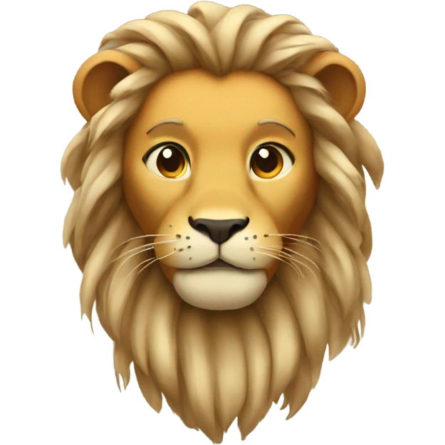 Lion with hair braids emoji