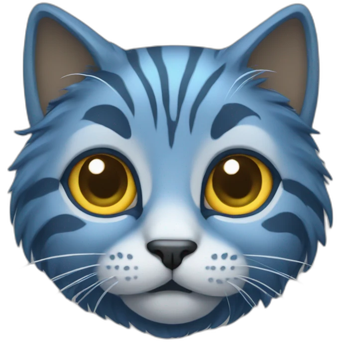 blue-gold-long-hair-cat emoji