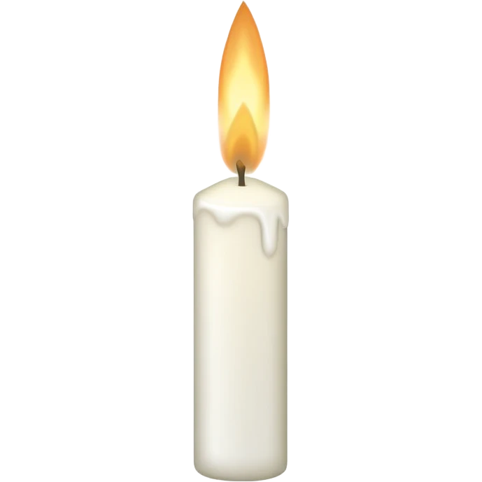 white thin candle emoji