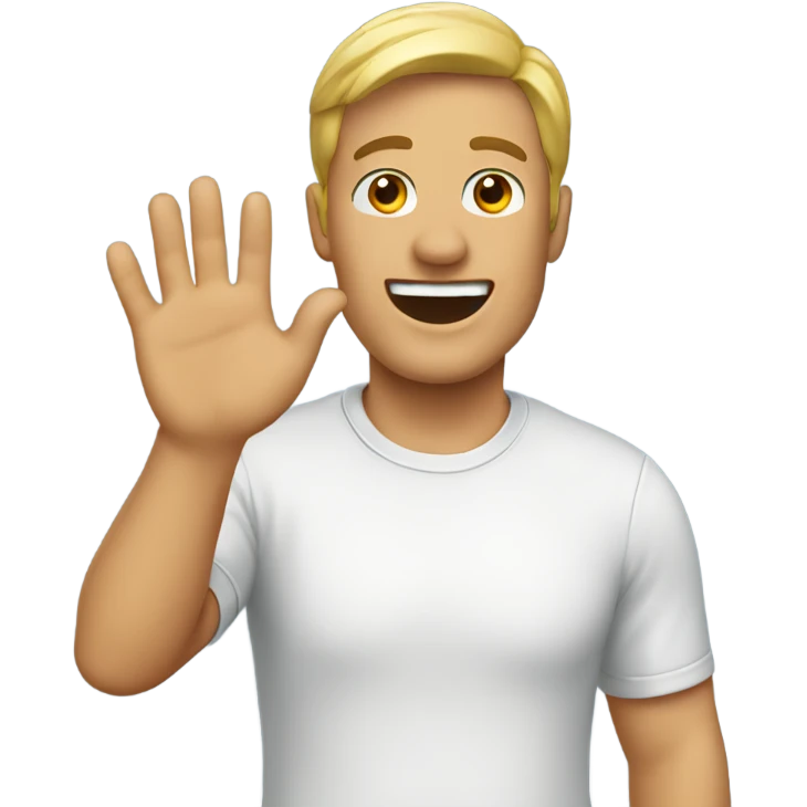 Man waving emoji