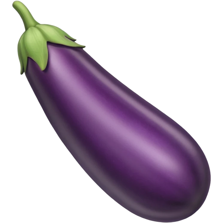 very long straight and single eggplant emoji