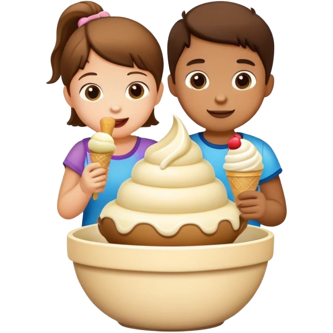 bowls with kids stacked emoji