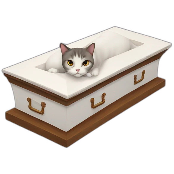 Cat on a coffin emoji