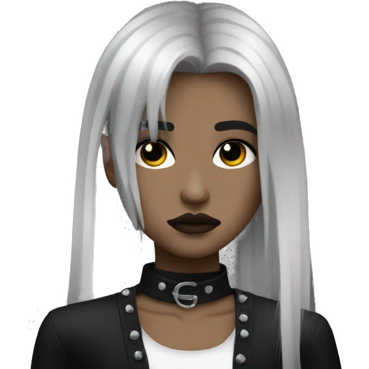 Goth hollywood model sad emoji