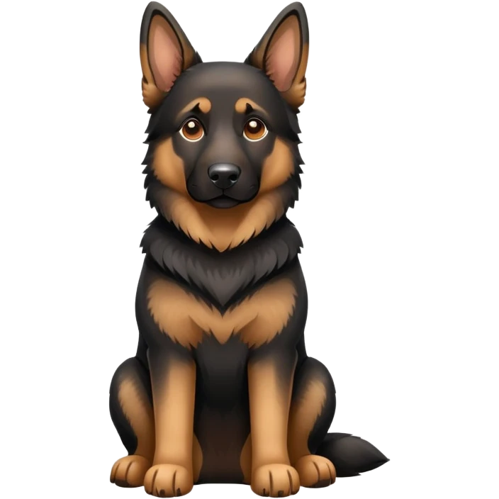 Black tan german shepherd stting emoji