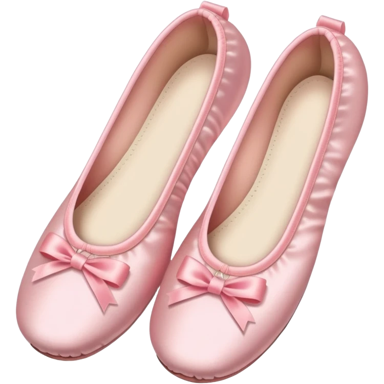 ballet slippers, flat dance shoes, iPhone emoji style emoji