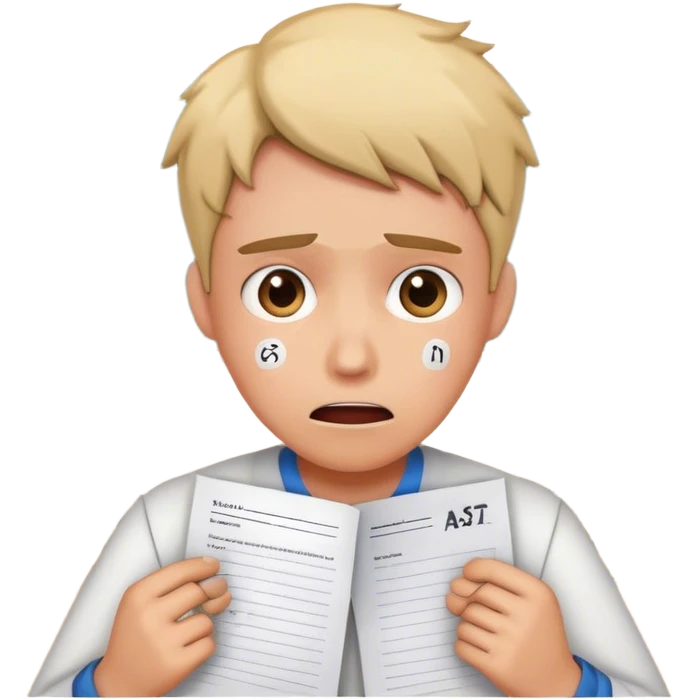 The test is hard the test: the answer is one choose two emoji