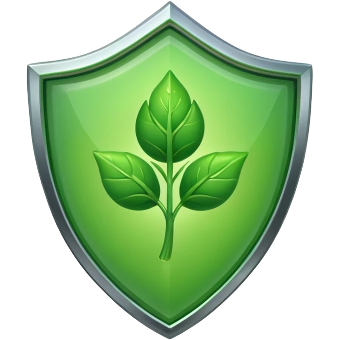 Green shield with sprout icon emoji