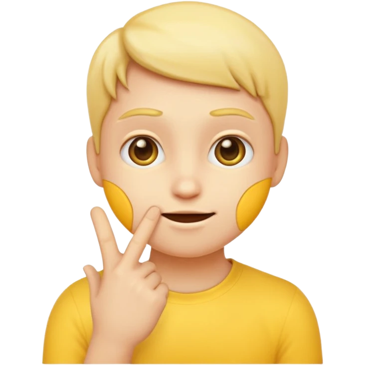 yellow emoji who do fingermouthing pose emoji