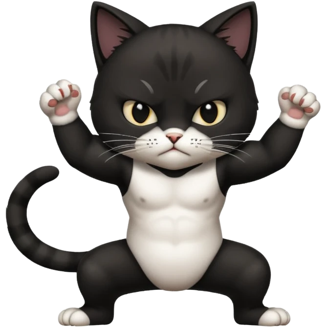 cat doing MMA fighting emoji