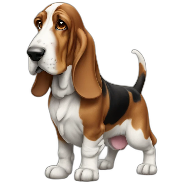 Dog basset hound full-height emoji