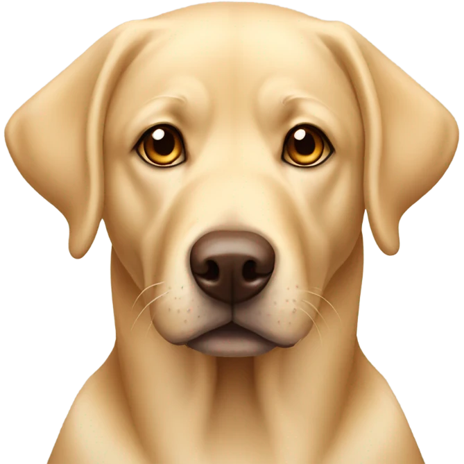 Golden lab with brown eyes emoji