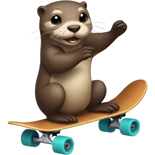 Otter on a skateboard  emoji