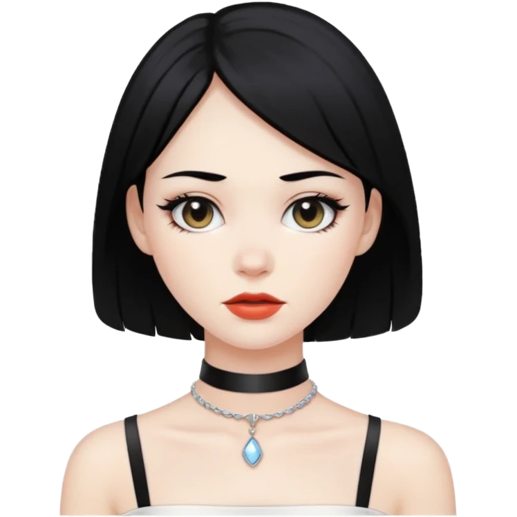 only goth black white choker , remove background  emoji