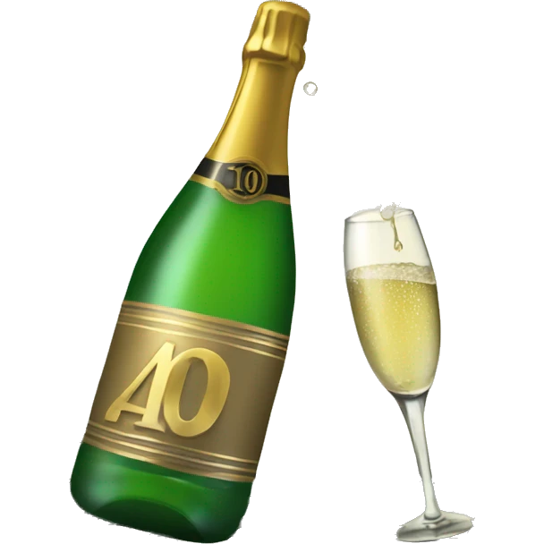 A 100 dollar bill having champagne  emoji