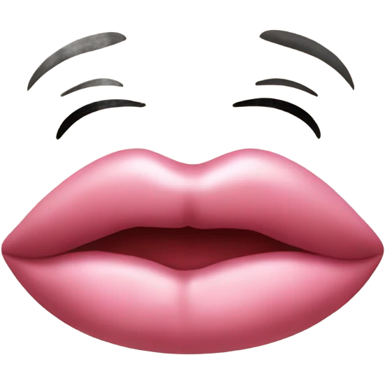Puckered up lips emoji