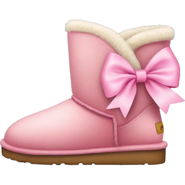 Uggs with pink bow on back emoji