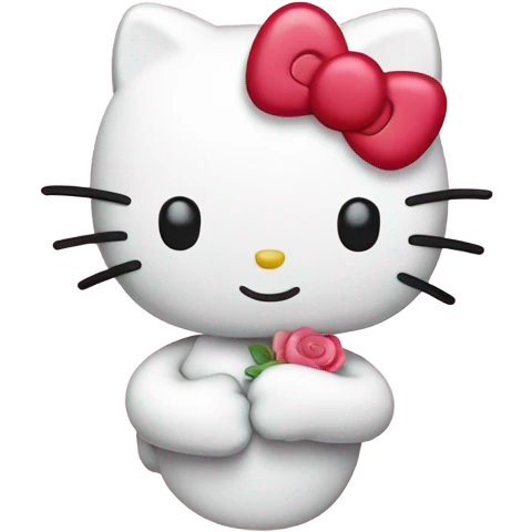 hello kitty sending love  emoji
