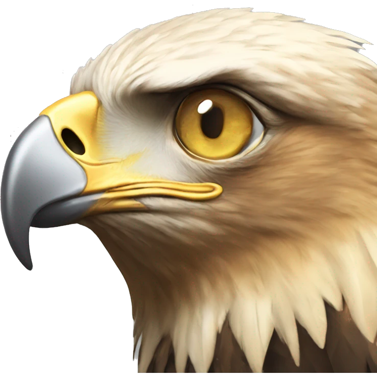 Golden eagle with timekeepeng clocks emoji