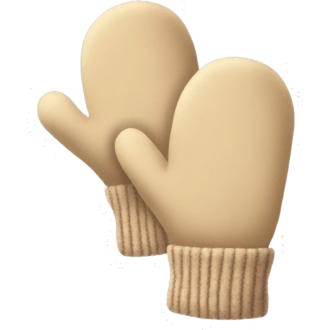 Beige mittens emoji