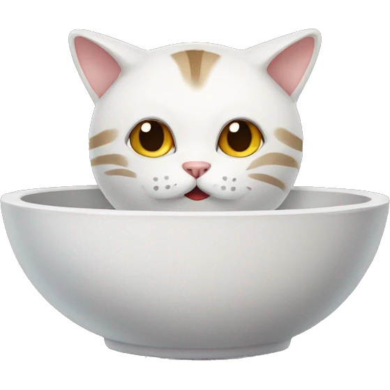 Cat with a bowl  emoji
