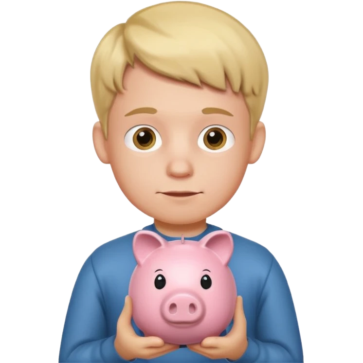 boy  with piggy bank emoji