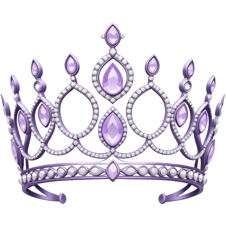 Pastel purple and white tiara emoji