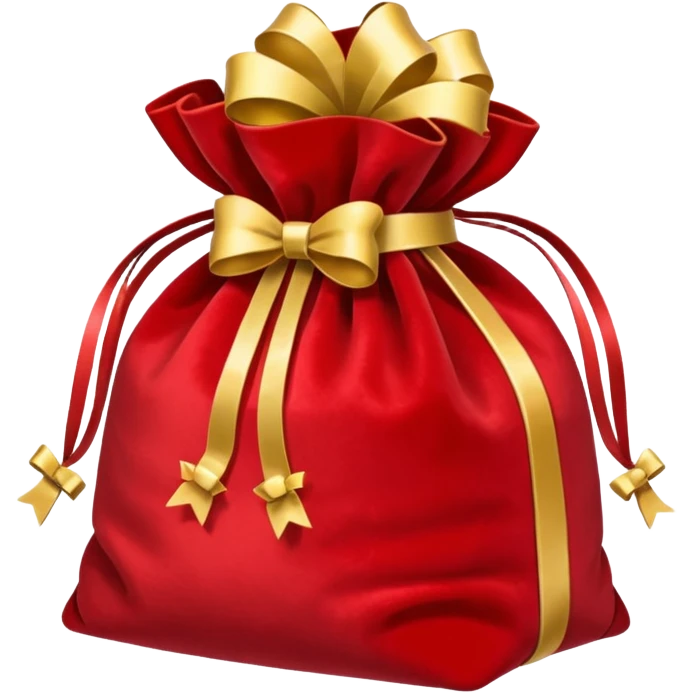 red christmas bag  emoji