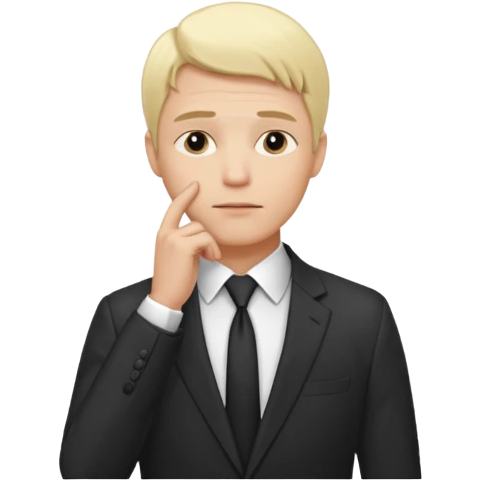 consulting man with hand with white skin and blonde hair emoji