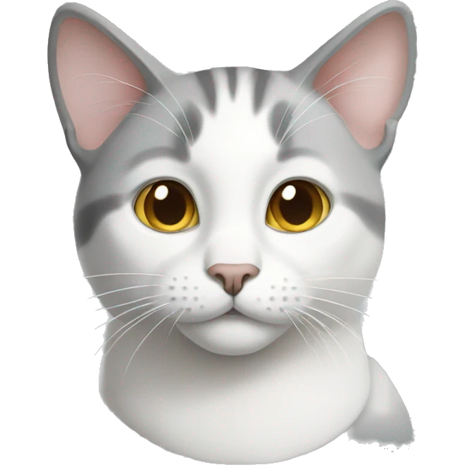 white and grey cat emoji