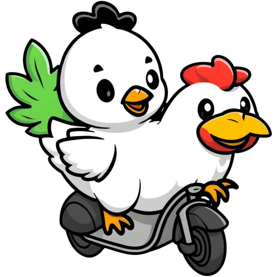 creeper on a chicken emoji