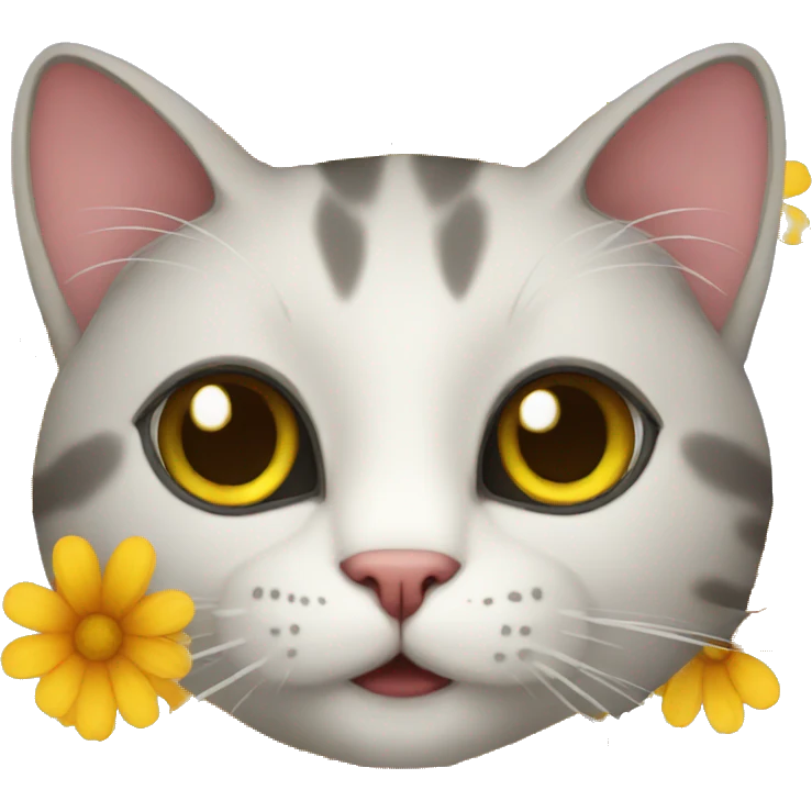 cat flower emoji