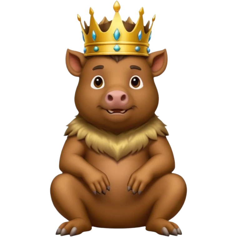 boar King, sitting emoji