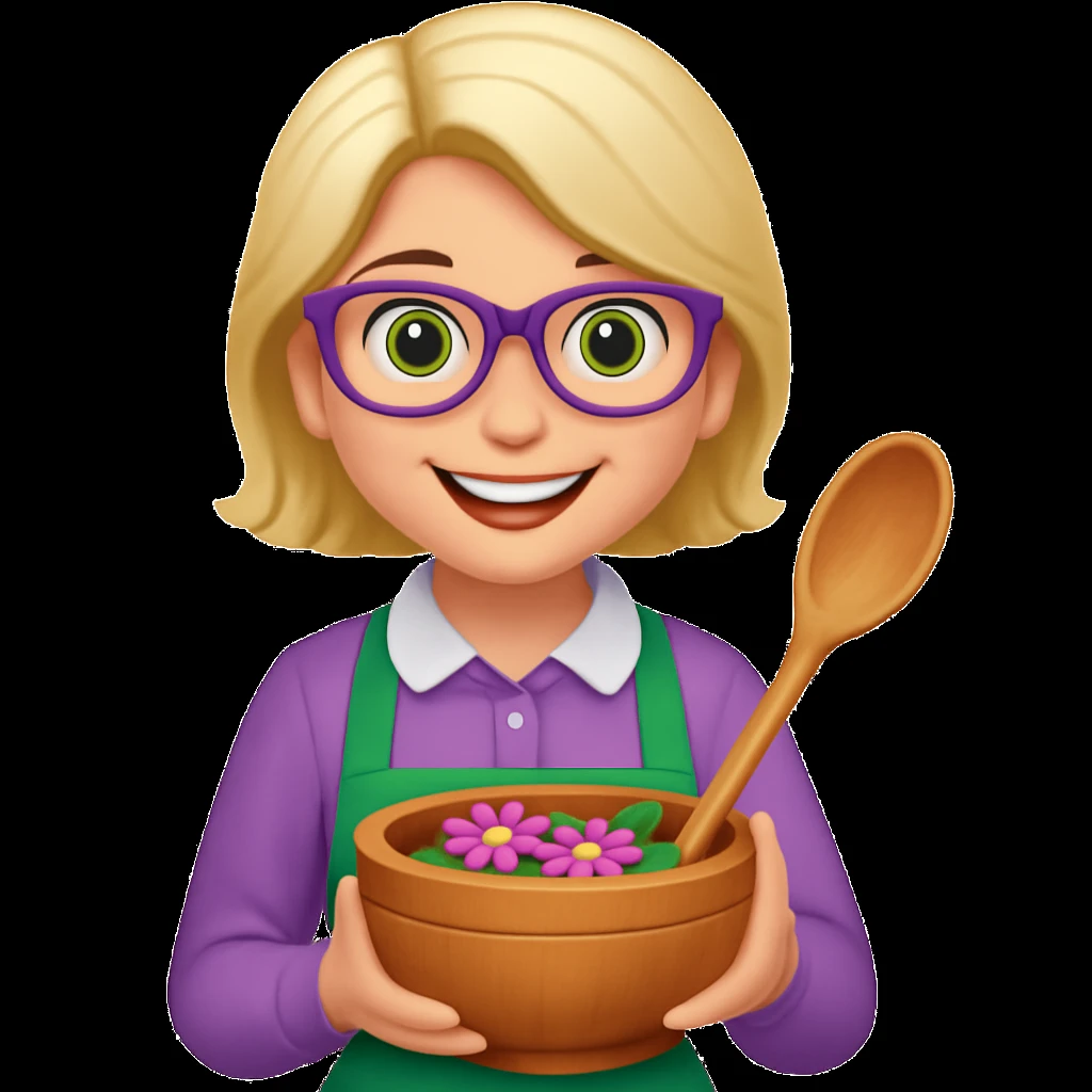 Make her smiling, keep all other features the same in emoji style emoji
