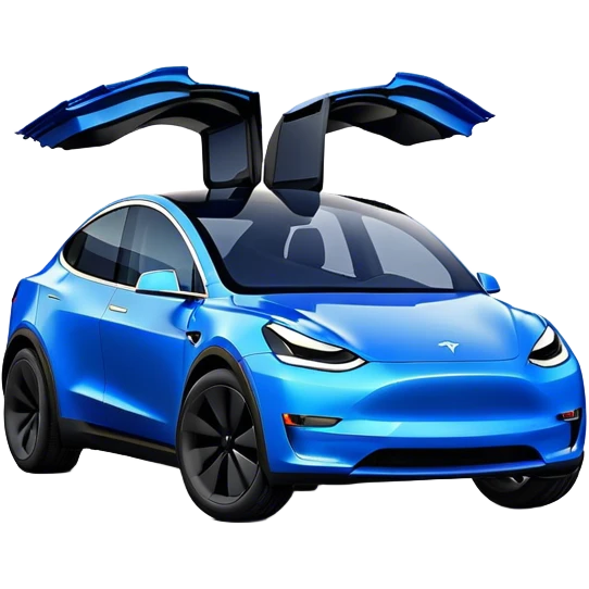 Tesla Model Y - Tesla (Model Year: 2022) (Iconic colour: Blue) emoji