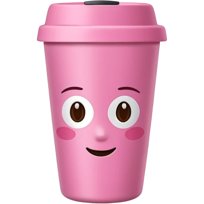pink reusable coffee cup  emoji