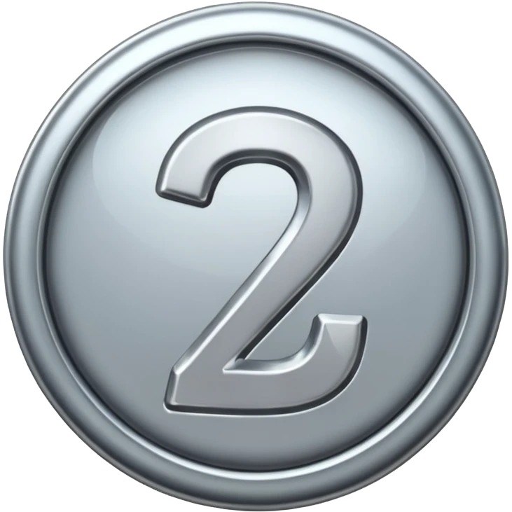 A badge for a paid silver subscription with the number 2 emoji