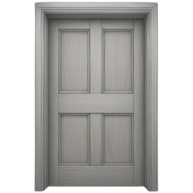 One light gray wooden open door emoji