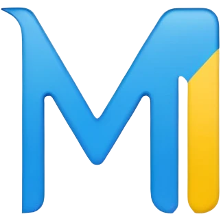 blue and yellow m logo  emoji