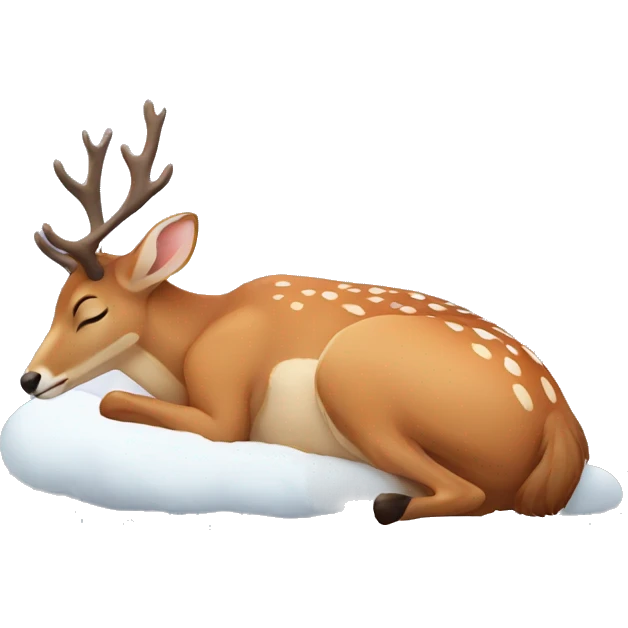Deer sleeping emoji