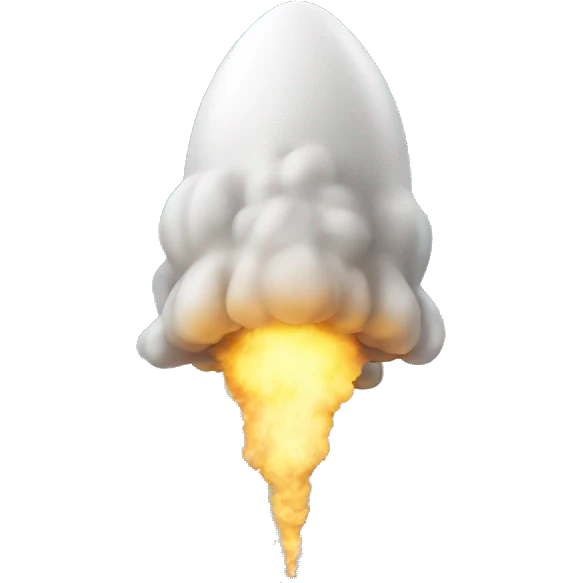 Fart blast off emoji