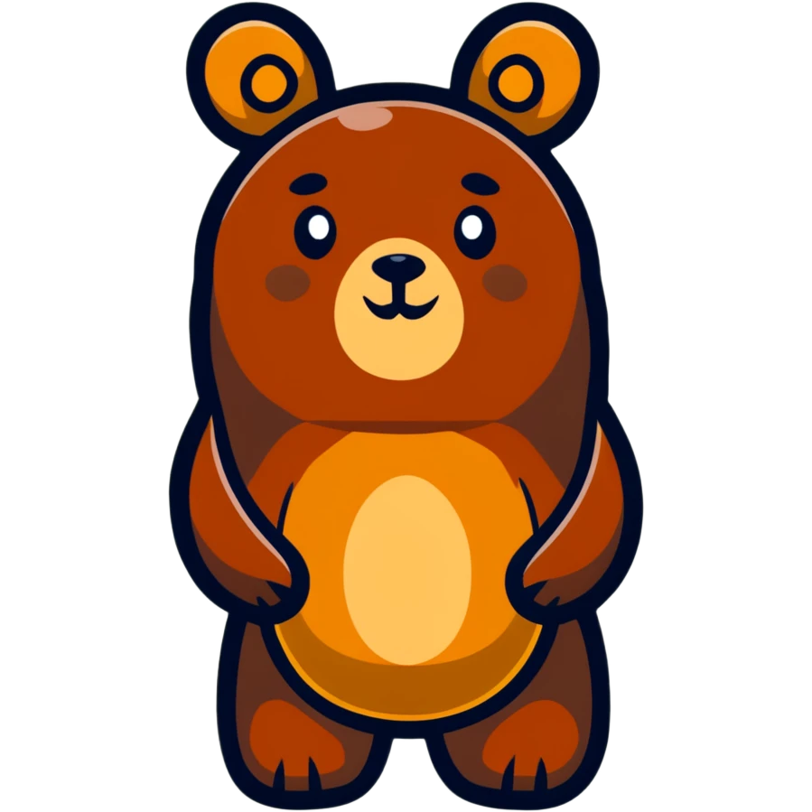 small wooden bear totem emoji